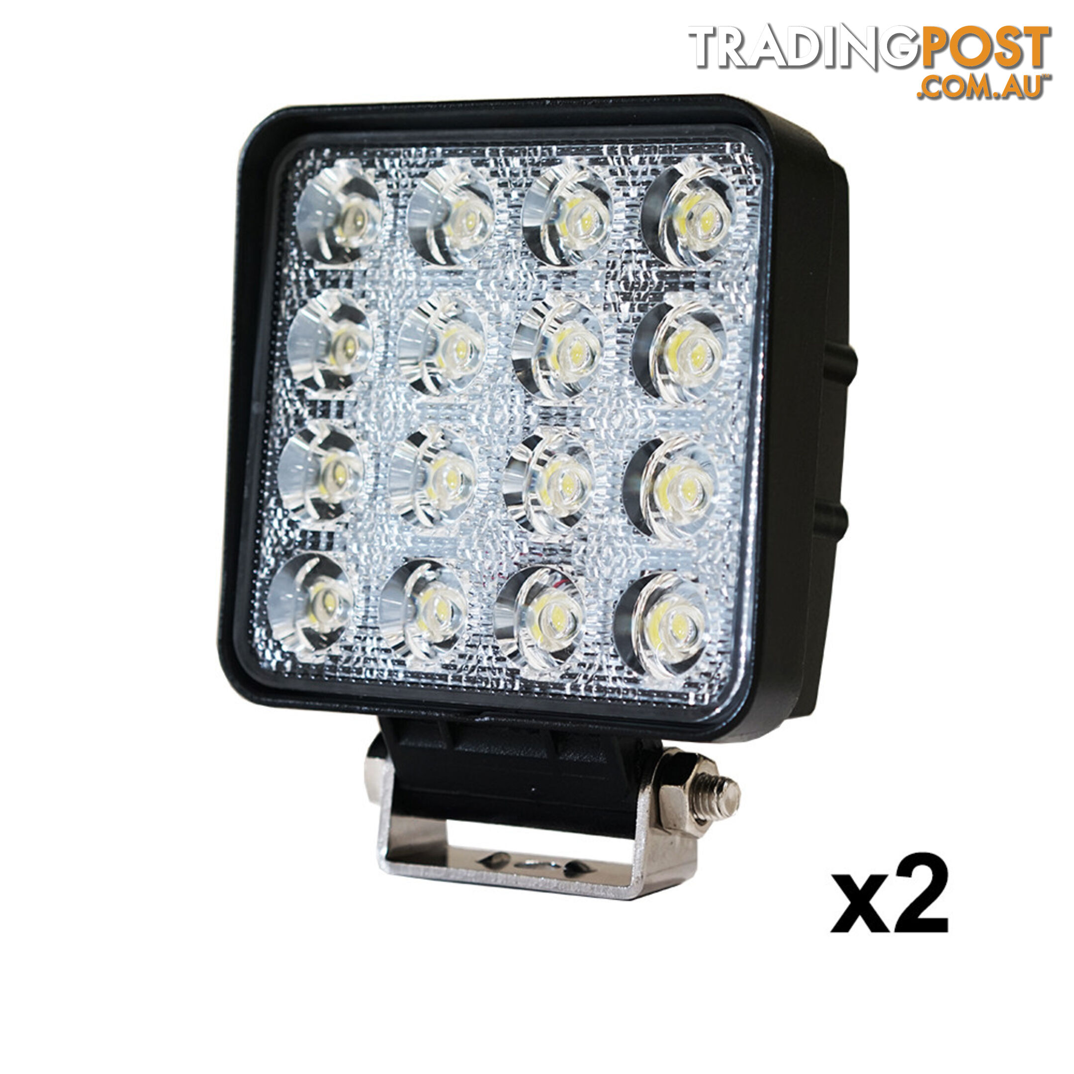 2x 80W LED Work Light Flood Lamp Offroad Tractor Truck 4WD SUV Philips Lumileds