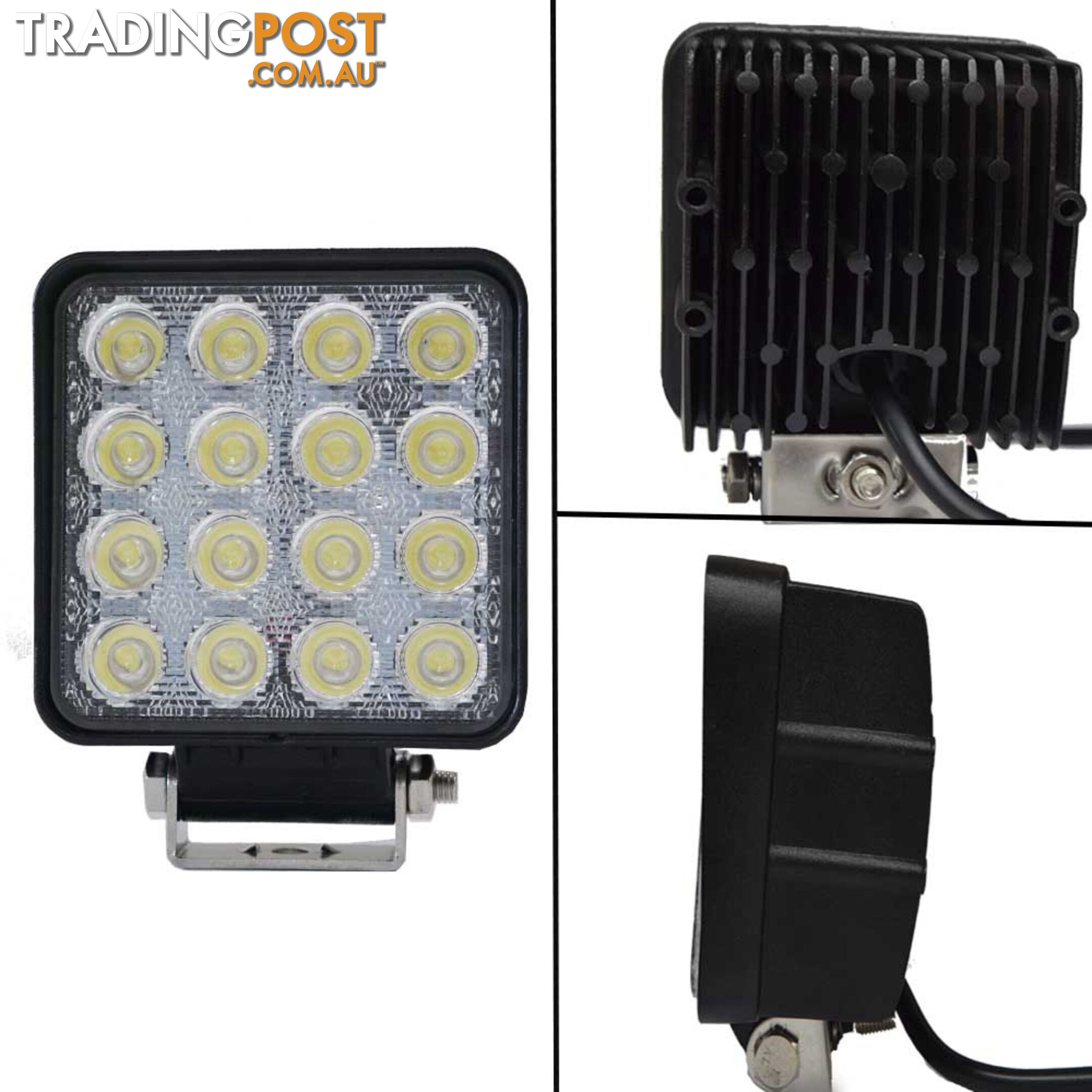 2x 80W LED Work Light Flood Lamp Offroad Tractor Truck 4WD SUV Philips Lumileds