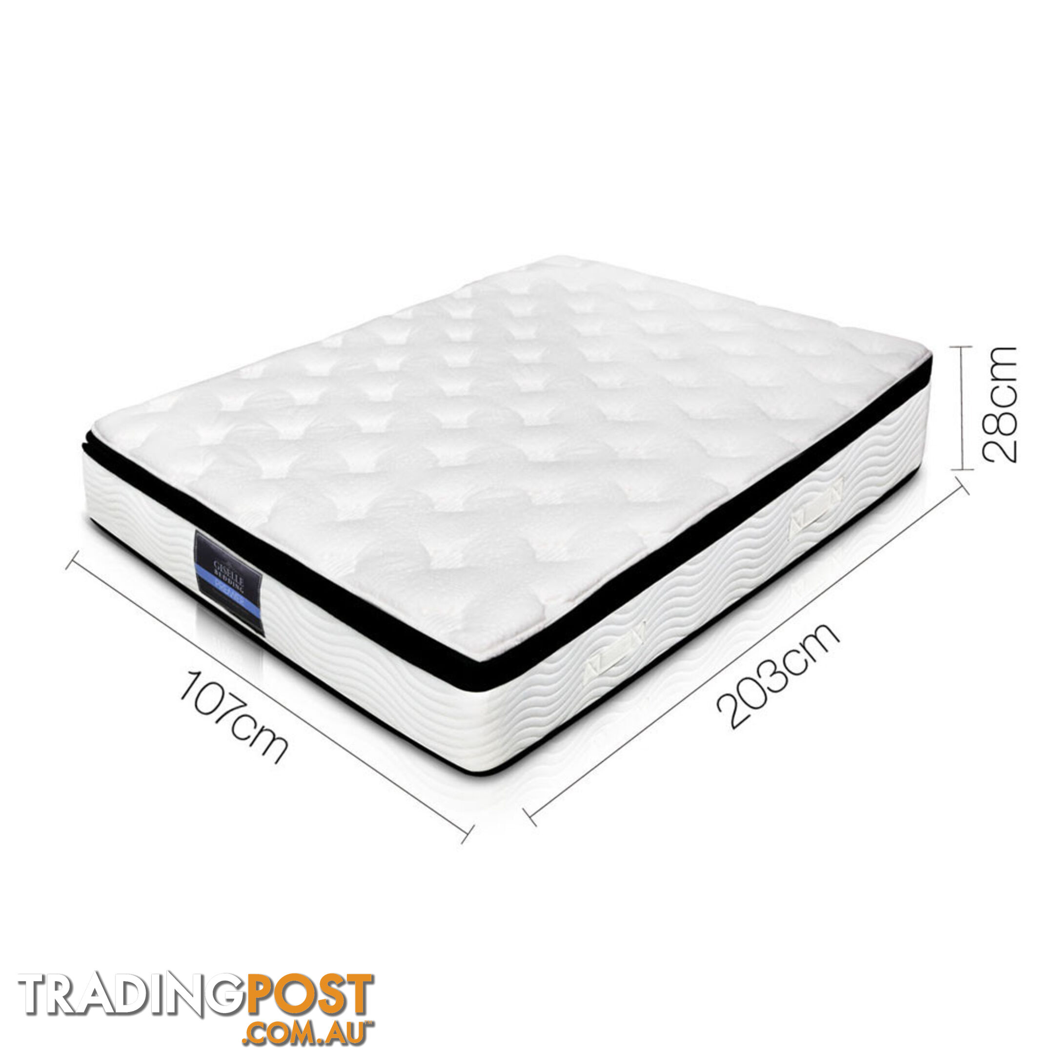 Latex Pillow Top Pocket Spring Mattress King Single