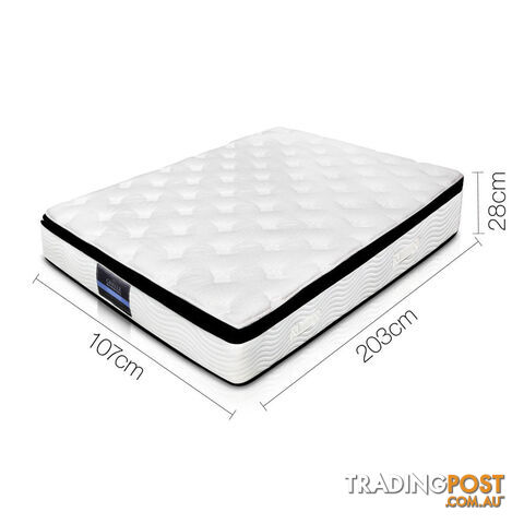 Latex Pillow Top Pocket Spring Mattress King Single