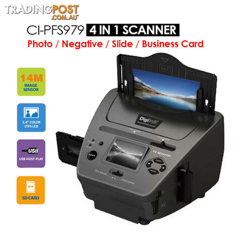 4-IN-1 Combo 14MP Photo/Film/Slide/Business card Scanner