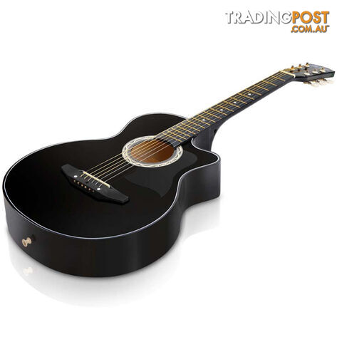 38 Inch Wooden Acoustic Guitar Black - photo 5 of 10