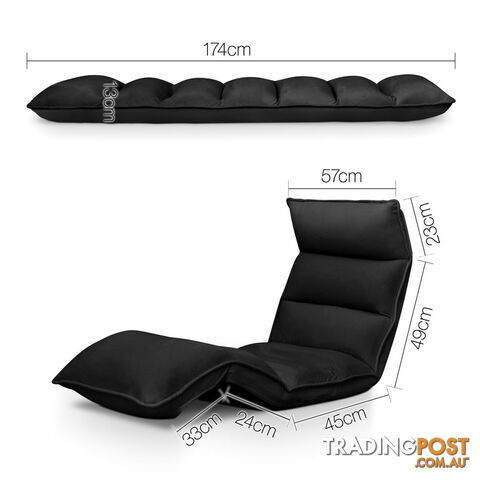 Lounge Sofa Chair - 375 Adjustable Angles  Black