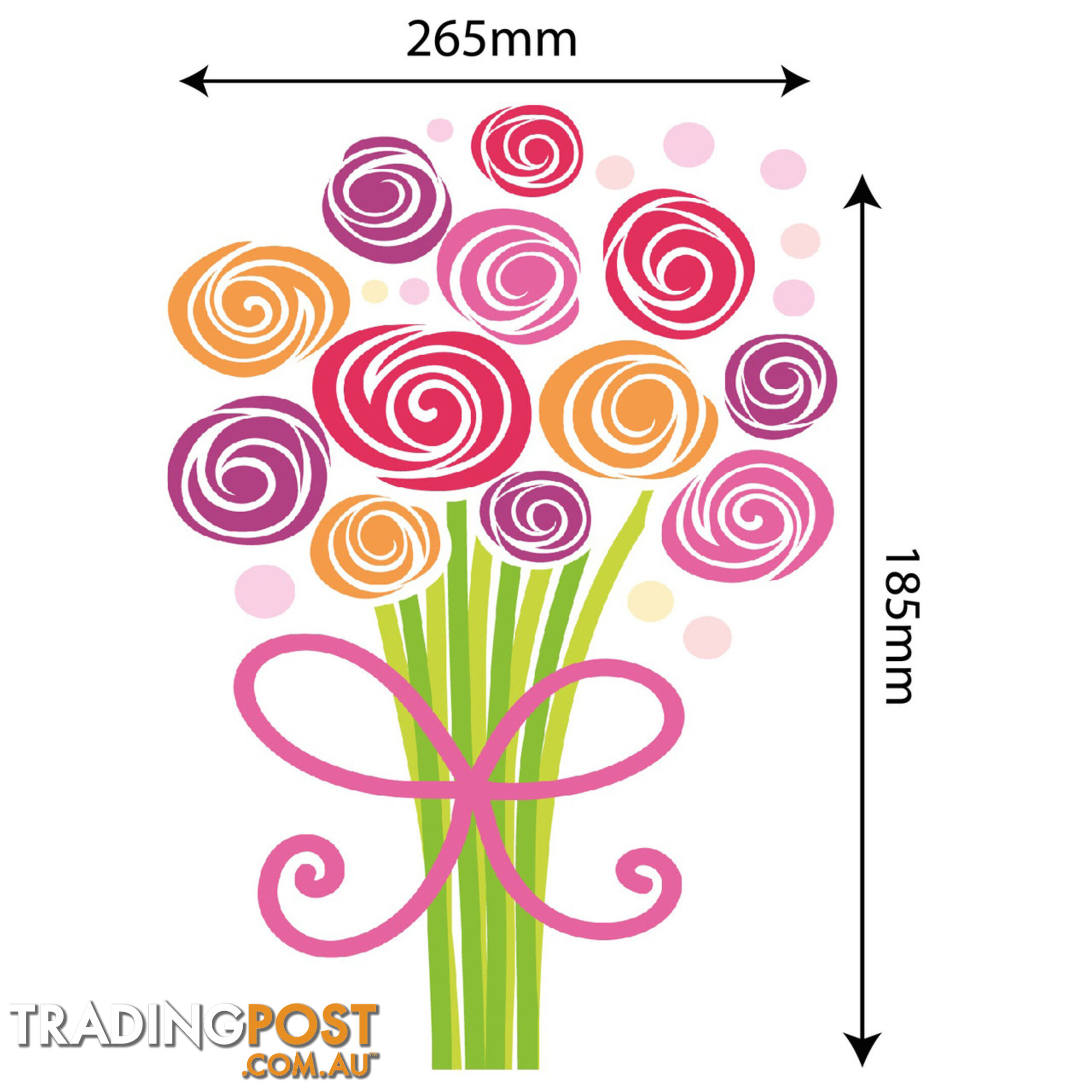 Medium Size Bouquet of Flowers Wall Stickers - Totally Movable