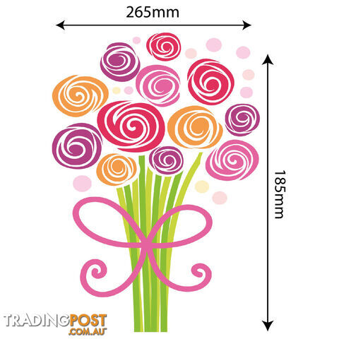 Medium Size Bouquet of Flowers Wall Stickers - Totally Movable