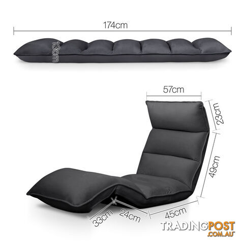 Lounge Sofa Chair - 375 Adjustable Angles  Charcoal