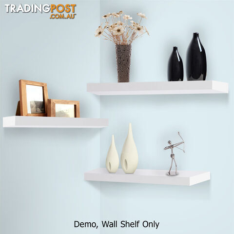 3 pcs Wall Floating Shelf Set Bookshelf Display White