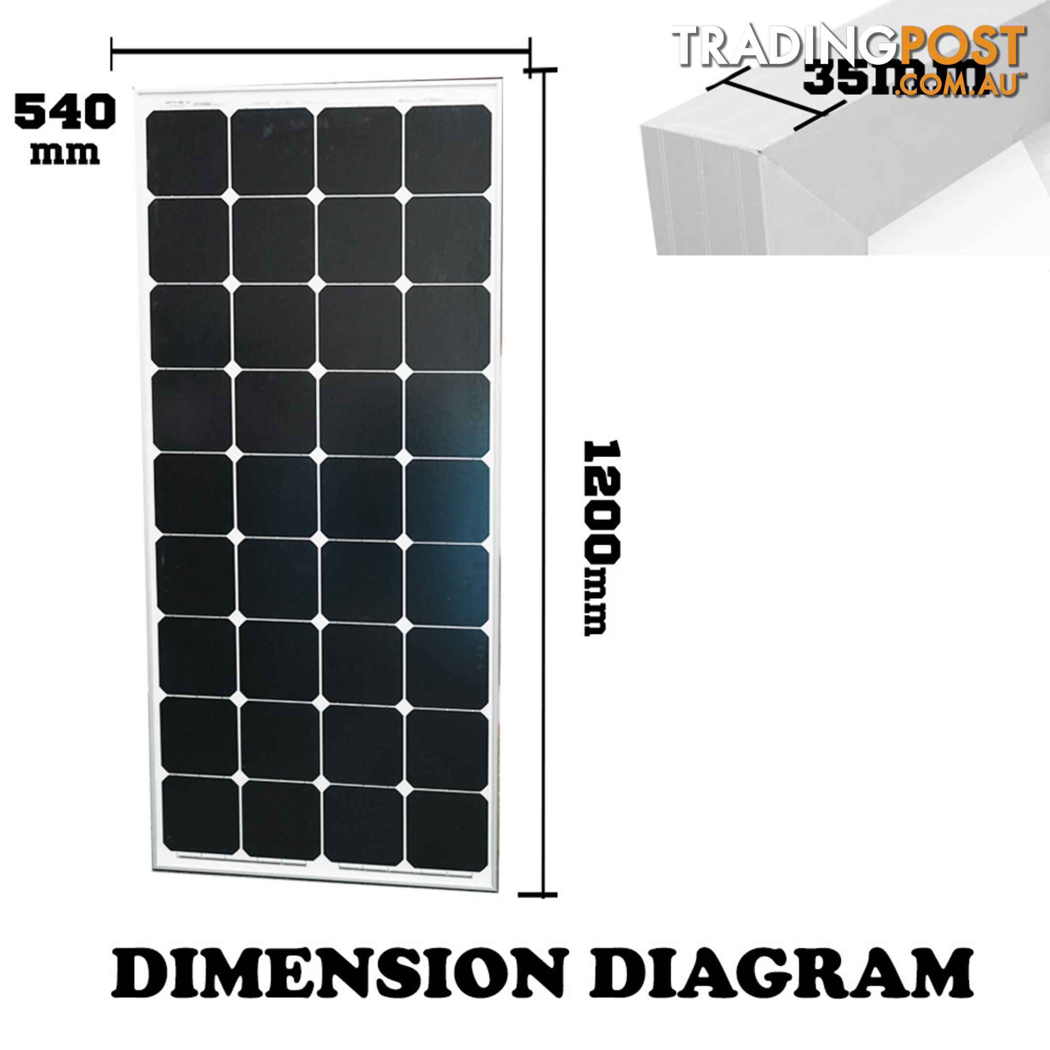 130W 12V Solar Panel Kit Generator Camping Power Mono Charging Battery