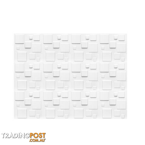 12 Pcs 3D Square Design Wall Panel