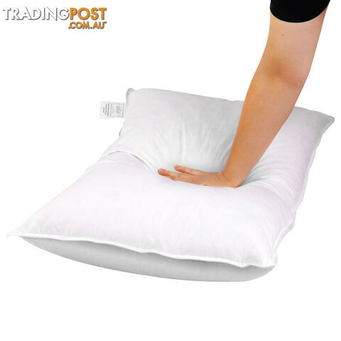 2 Pcs Duck Feathers Down Pillow w/ Bag