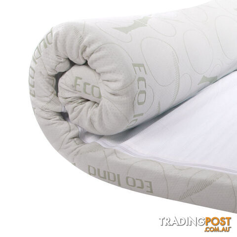 Memory Foam Mattress Topper w/ Bamboo Fabric Cover 7cm Queen - photo 5 of 8