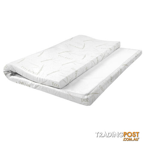 Memory Foam Mattress Topper w/ Bamboo Fabric Cover 7cm Queen - photo 3 of 8