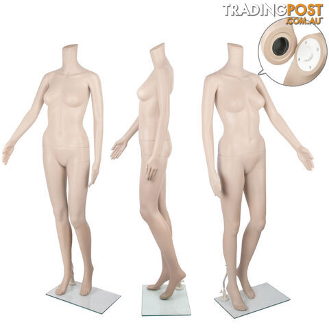 Headless Full Body Female Mannequin Cloth Display Tailor Dressmaker Skin Tone 175cm
