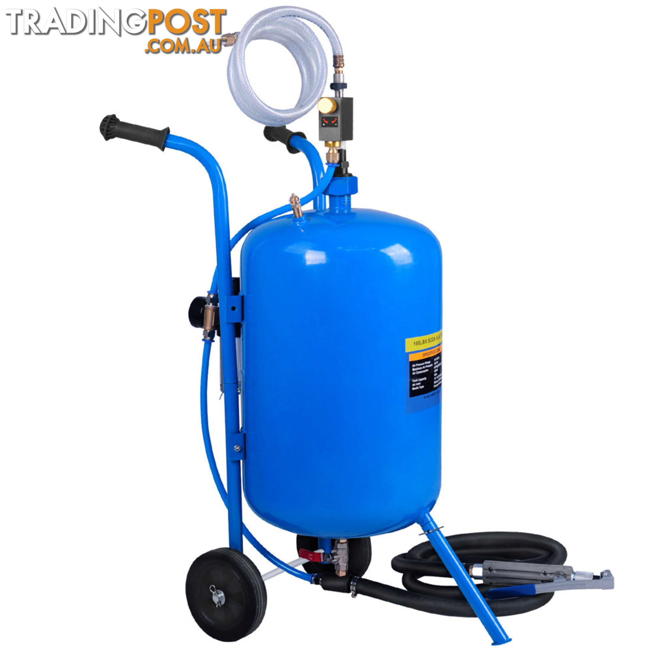 100lb Portable Soda Pressure Abrasive Upgrade Air Sandblaster