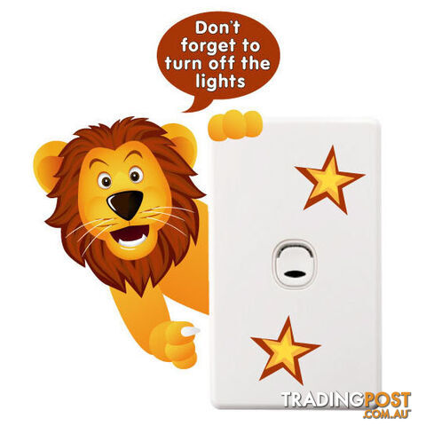 Lion Light Switch Sticker - Totally Movable