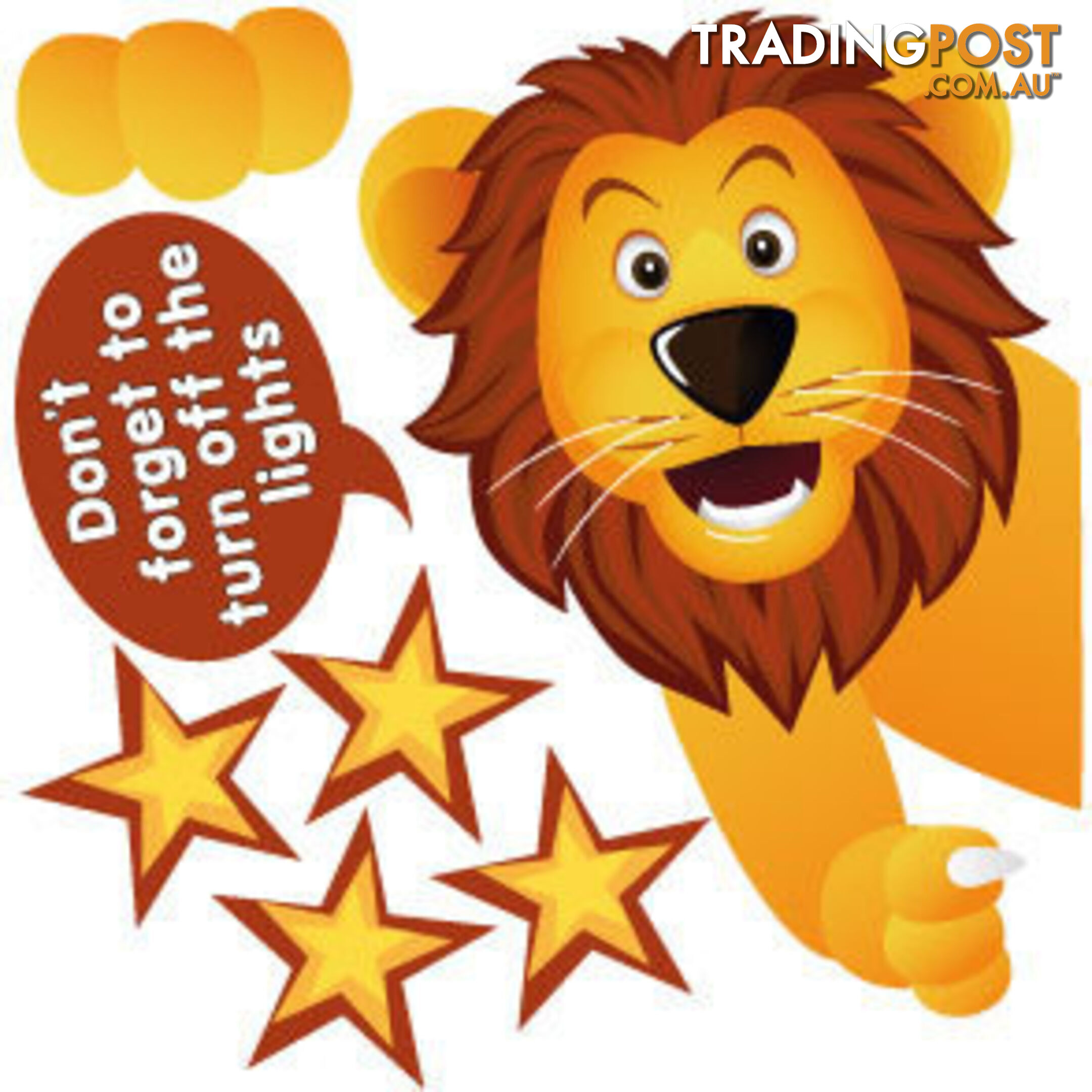 Lion Light Switch Sticker - Totally Movable