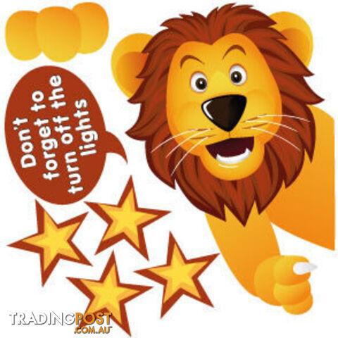 Lion Light Switch Sticker - Totally Movable