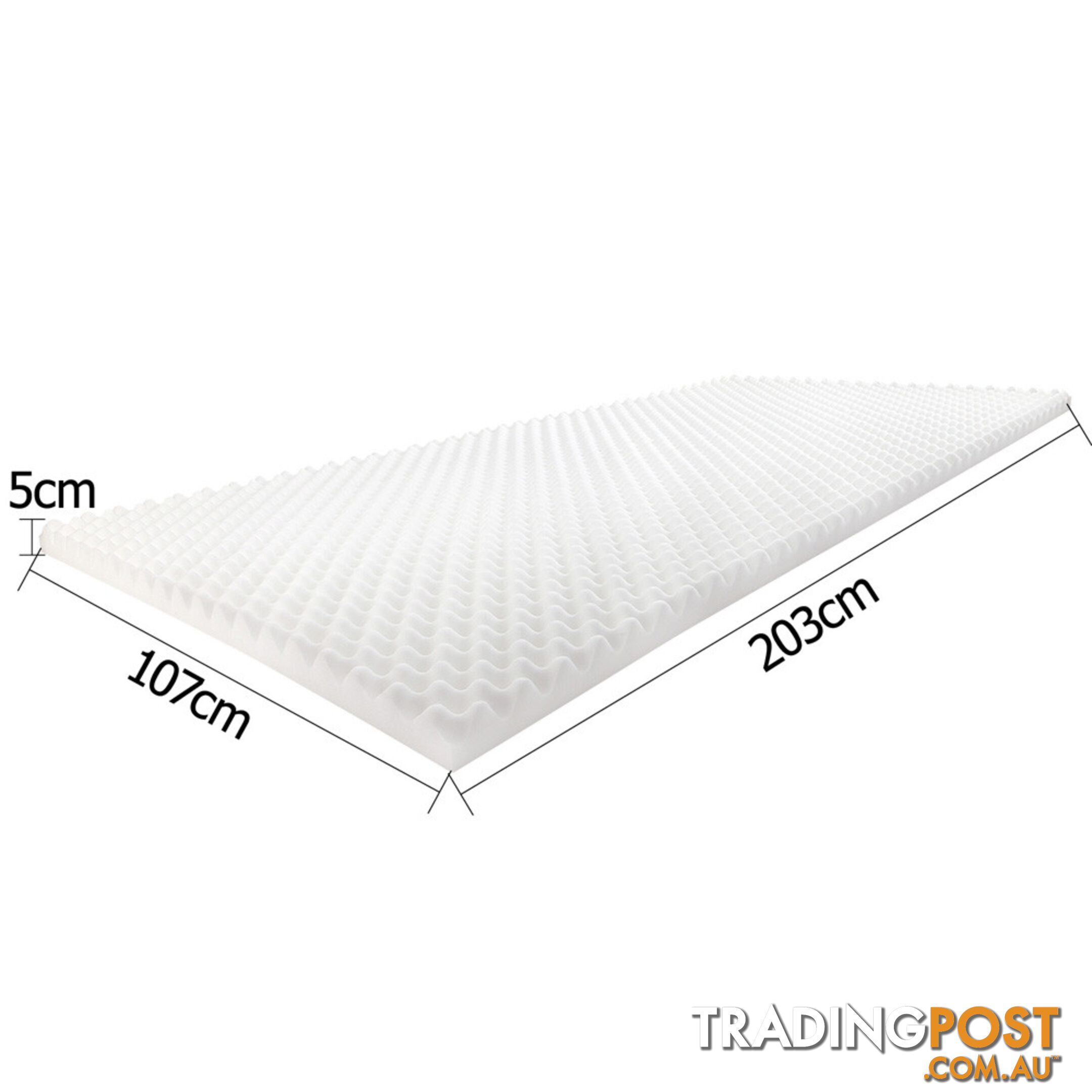 Deluxe Egg Crate Mattress Topper 5 cm Underlay Protector King Single