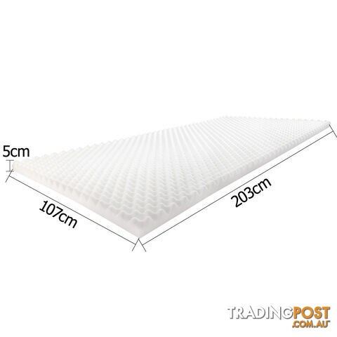 Deluxe Egg Crate Mattress Topper 5 cm Underlay Protector King Single