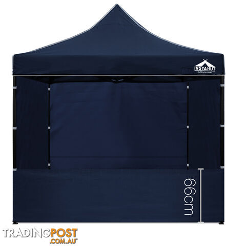 3x3 Pop Up Gazebo Hut with Sandbags Navy