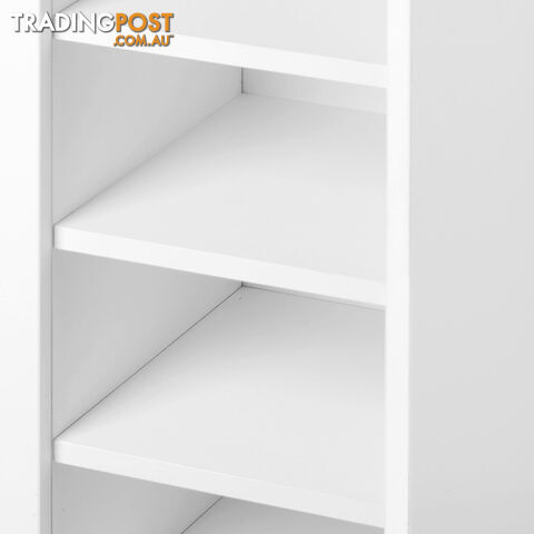 2 Doors Shoe Cabinet Storage Cupboard White