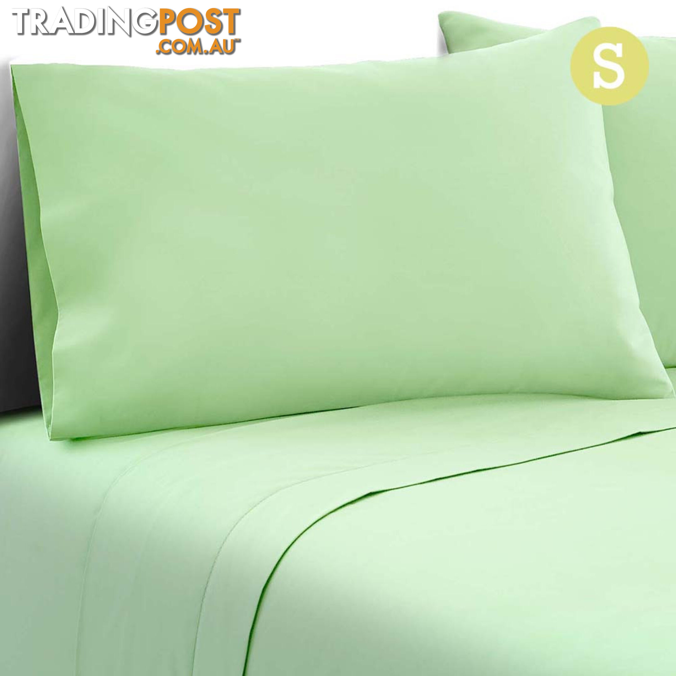 3 Piece Microfibre Sheet Set Single  Green