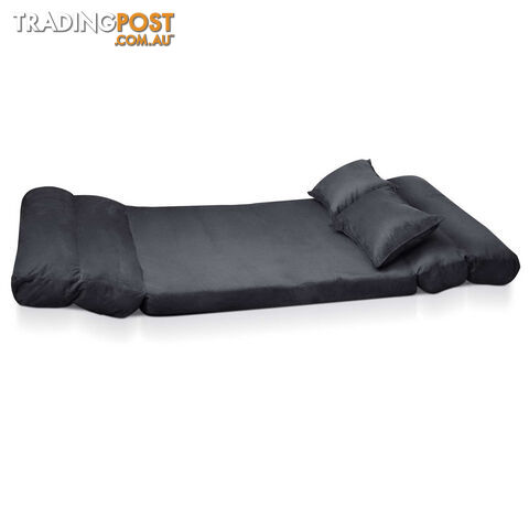 Double Size Adjustable Lounge Sofa - 5 positions Charcoal - photo 4 of 10