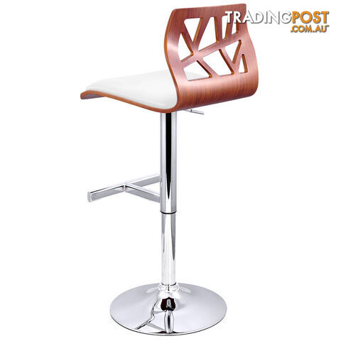 Set of 2 PVC Leather Bar Stool White - photo 4 of 9