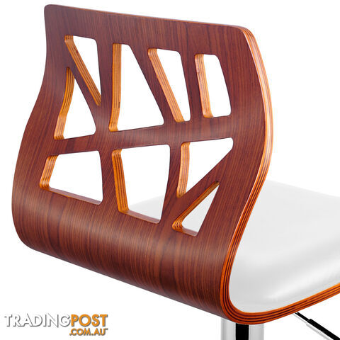 Set of 2 PVC Leather Bar Stool White - photo 5 of 9