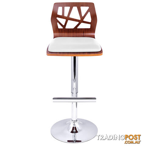 Set of 2 PVC Leather Bar Stool White - photo 3 of 9