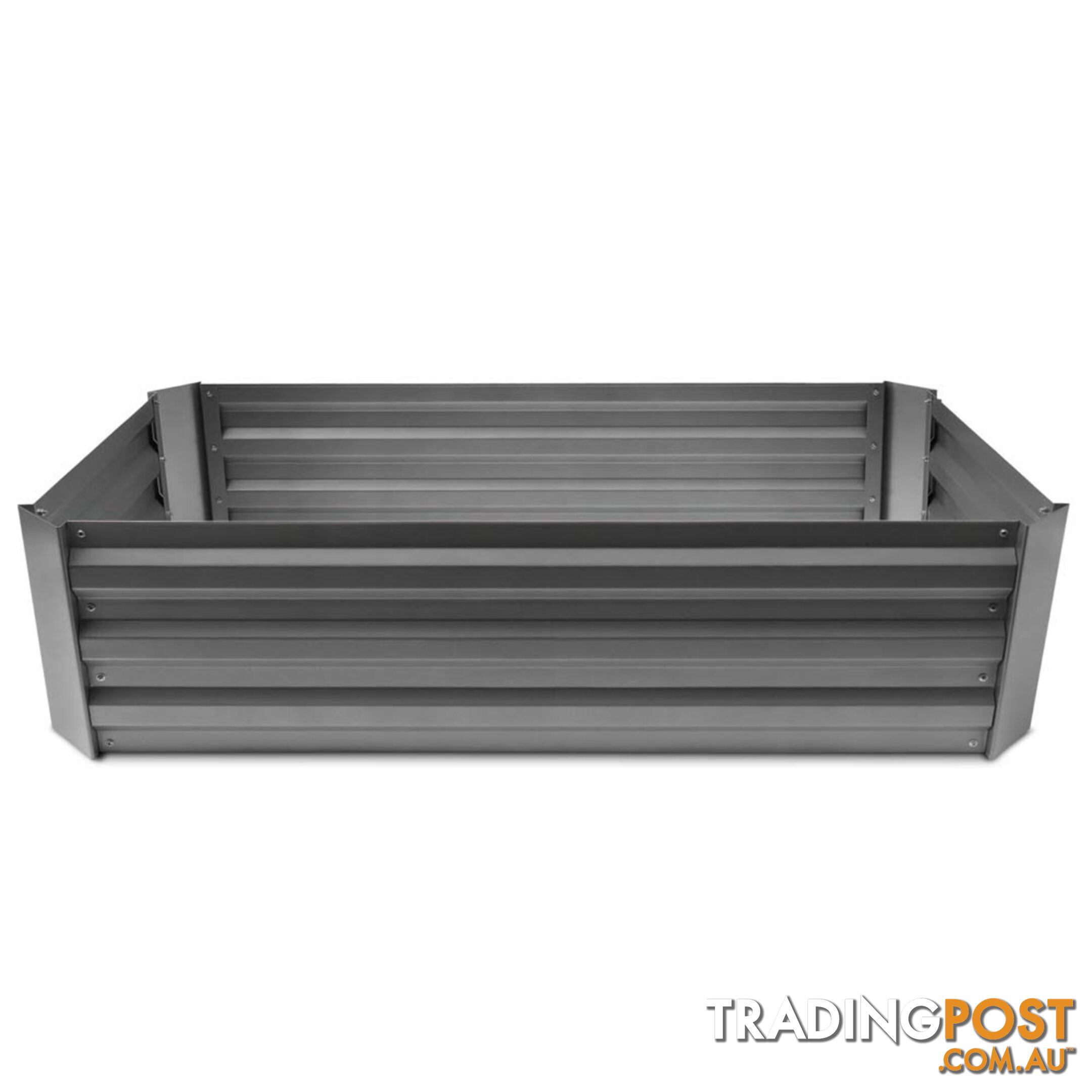 Galvanised Raised Garden Bed - 150 x 90 x 30cm - Aluminium Grey