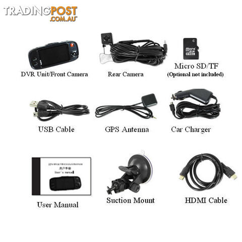 Dual Camera In-Car Digital Video Recorder (DVR)