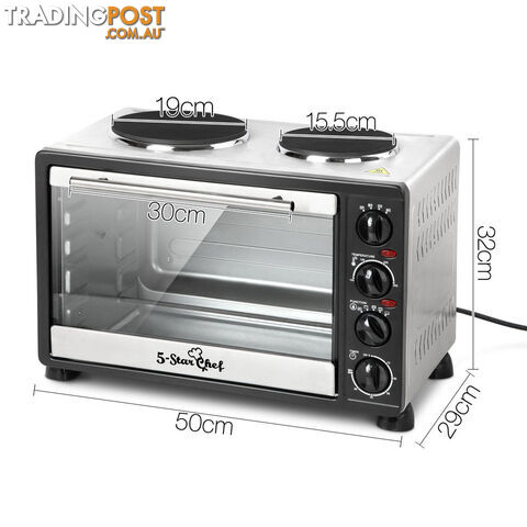 34L Benchtop Convection Oven with Twin Hot Plate