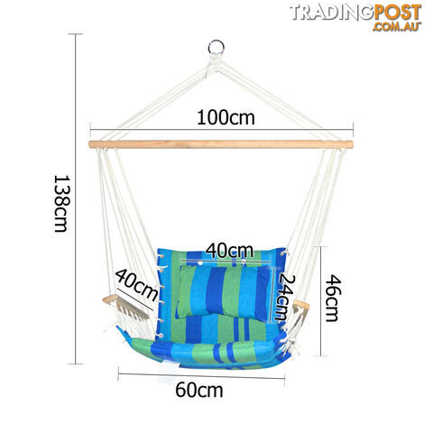 Hammock Swing Chair Blue Green - photo 2 of 7