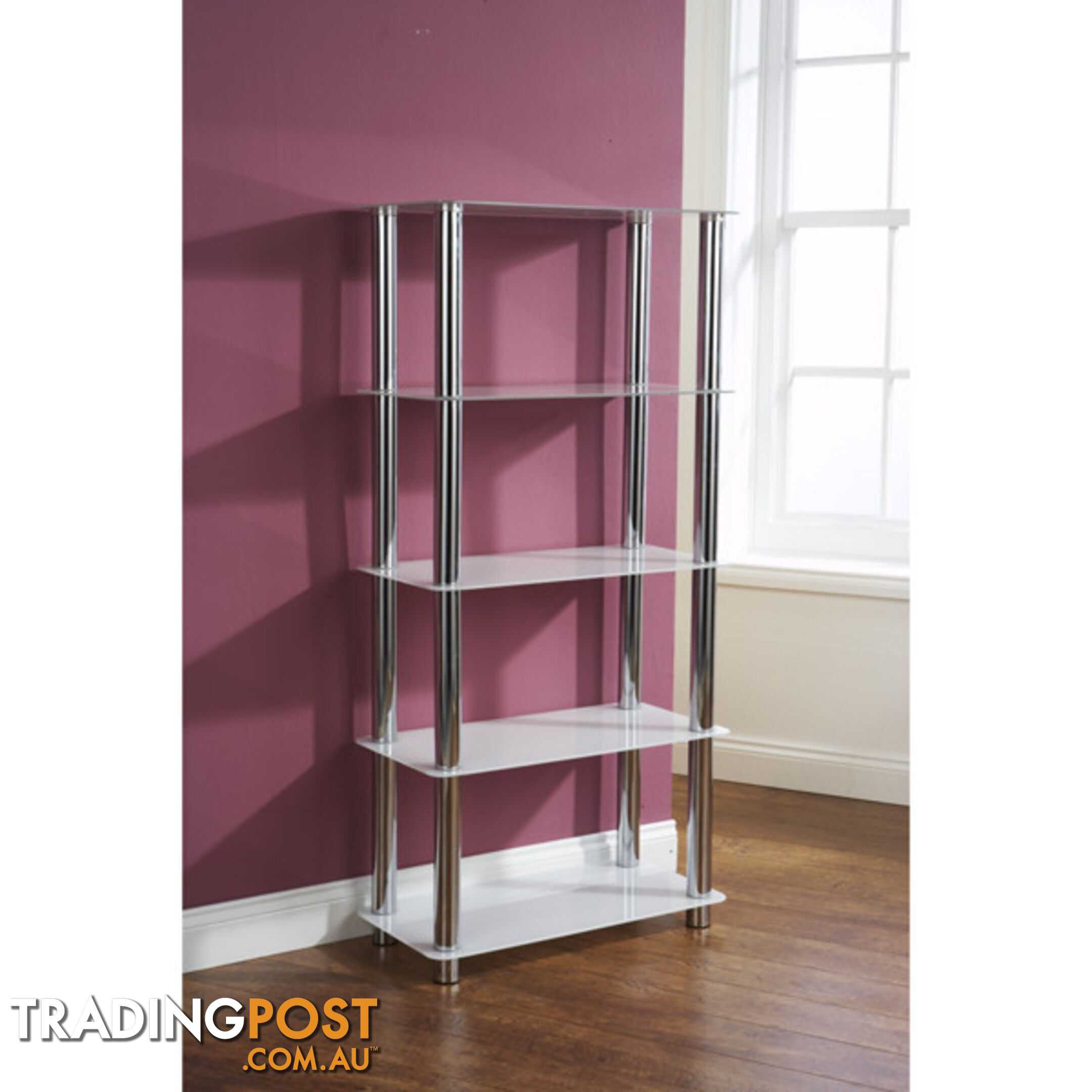 Amore 5 Tier Shelf Unit White