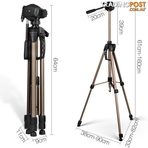 Dual Bubble Level Camera Tripod 160cm - photo 2 of 10