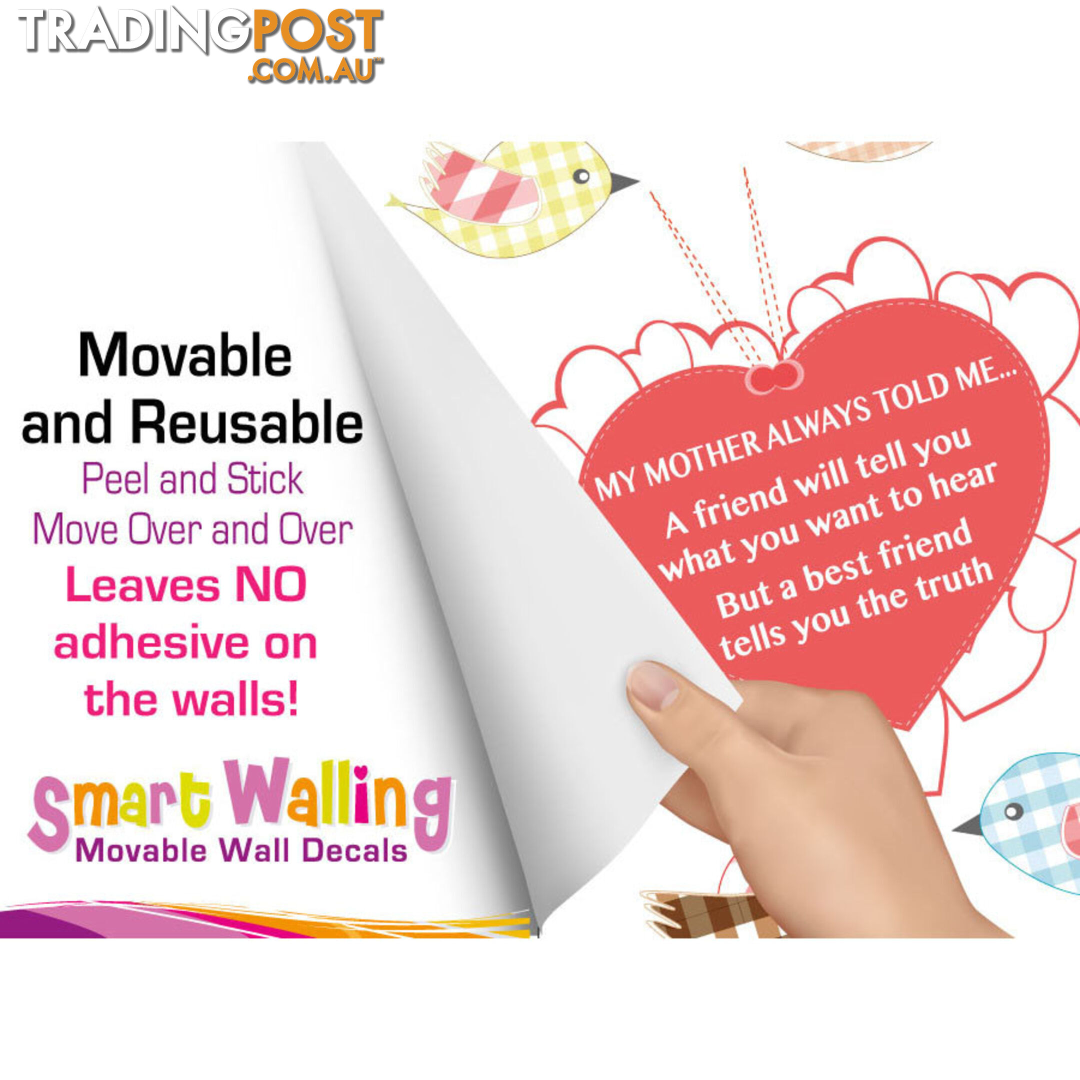 Medium Size My Mother Told Me Wall Sticker Quotes - Totally Movable