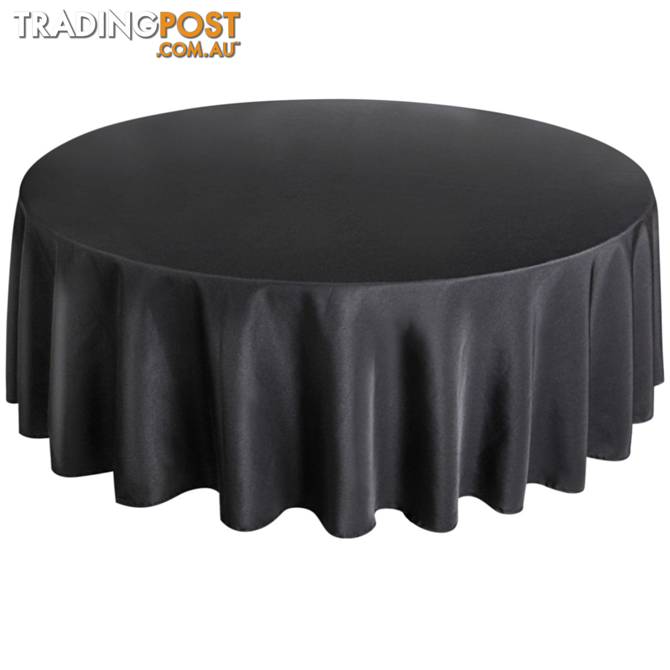 4 Pcs Wedding Table Cloth Round 229cm Black