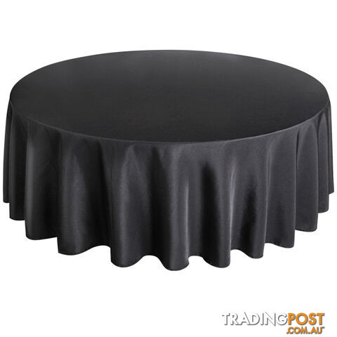 4 Pcs Wedding Table Cloth Round 229cm Black