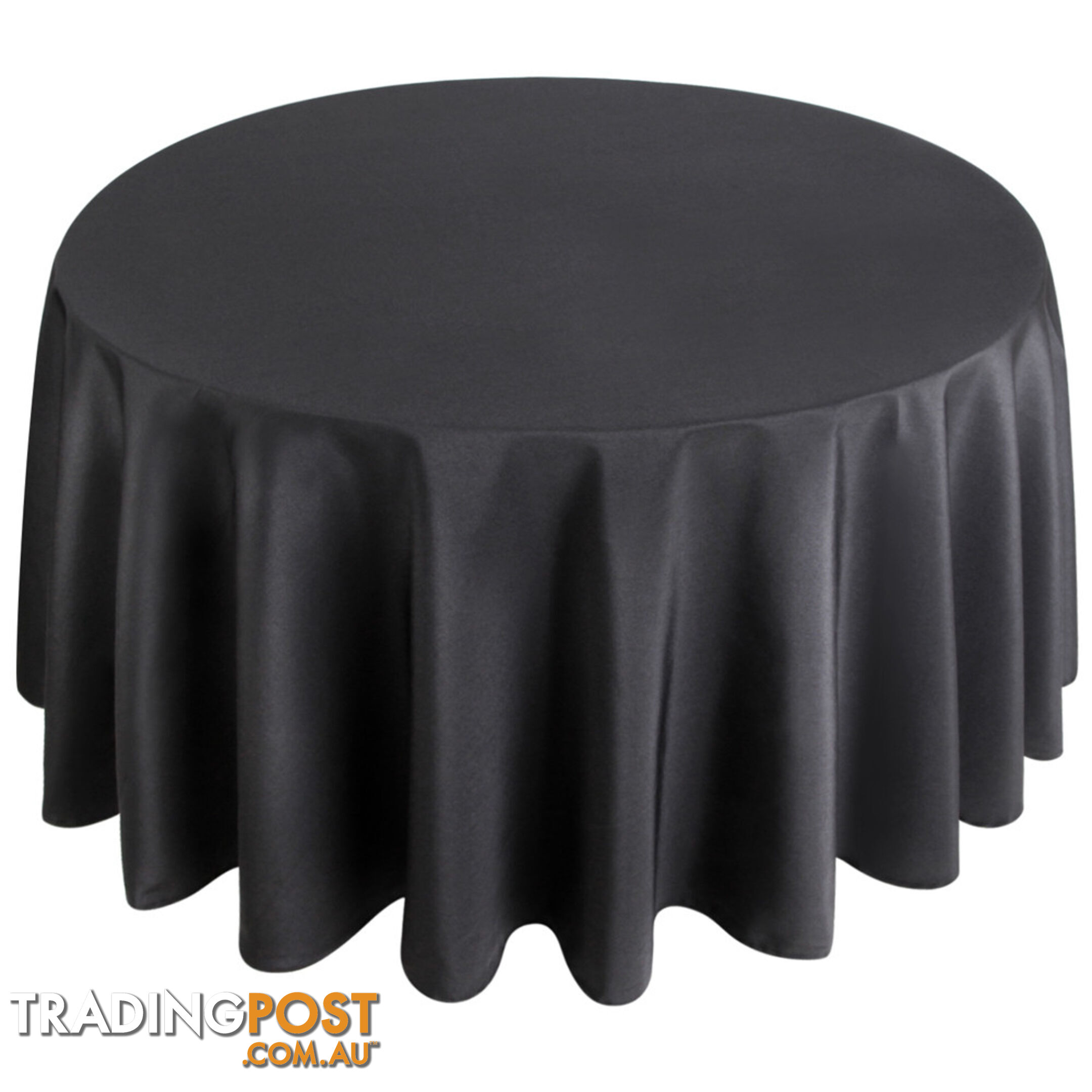 4 Pcs Wedding Table Cloth Round 229cm Black