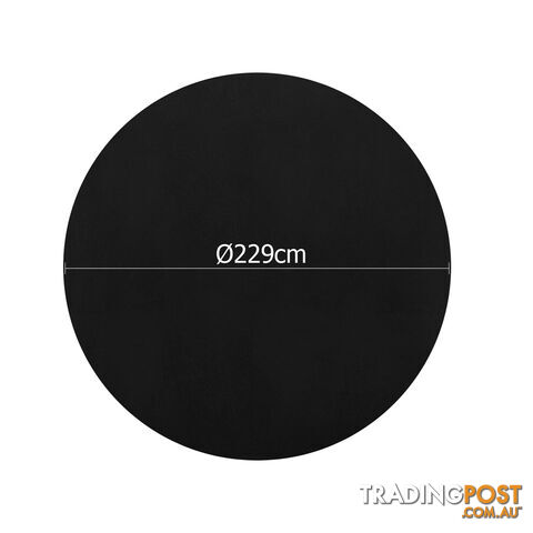 4 Pcs Wedding Table Cloth Round 229cm Black