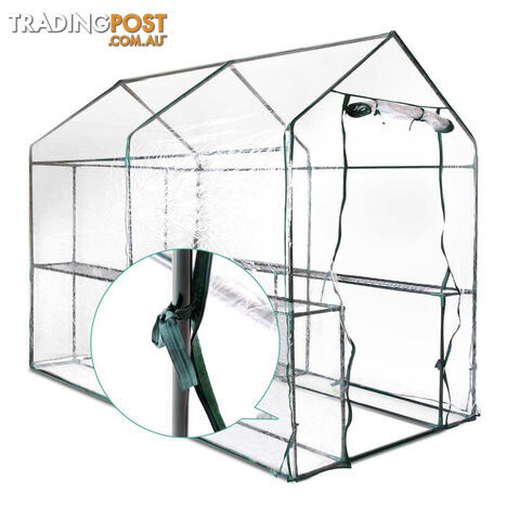 Greenhouse with Transparent PVC Cover - 1.9M x 1.2M