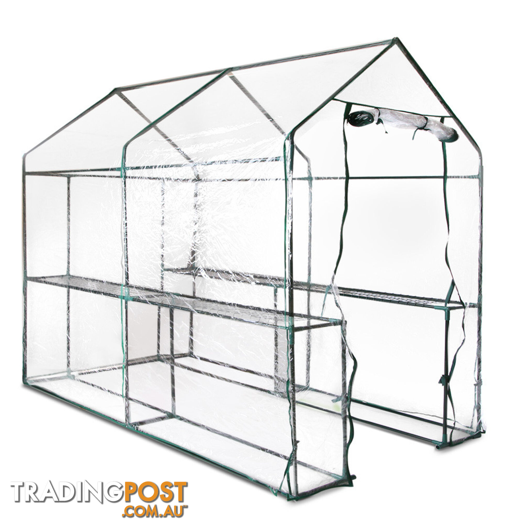 Greenhouse with Transparent PVC Cover - 1.9M x 1.2M