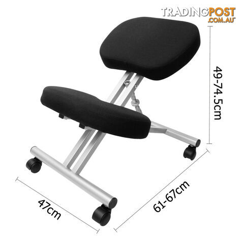 Adjustable Kneeling Chair Office Stool Silver