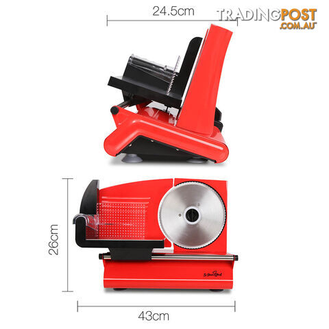 150W Meat Slicer with Stainless Steel Blade - Red - photo 2 of 10