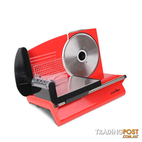 150W  Meat Slicer with Stainless Steel Blade - Red