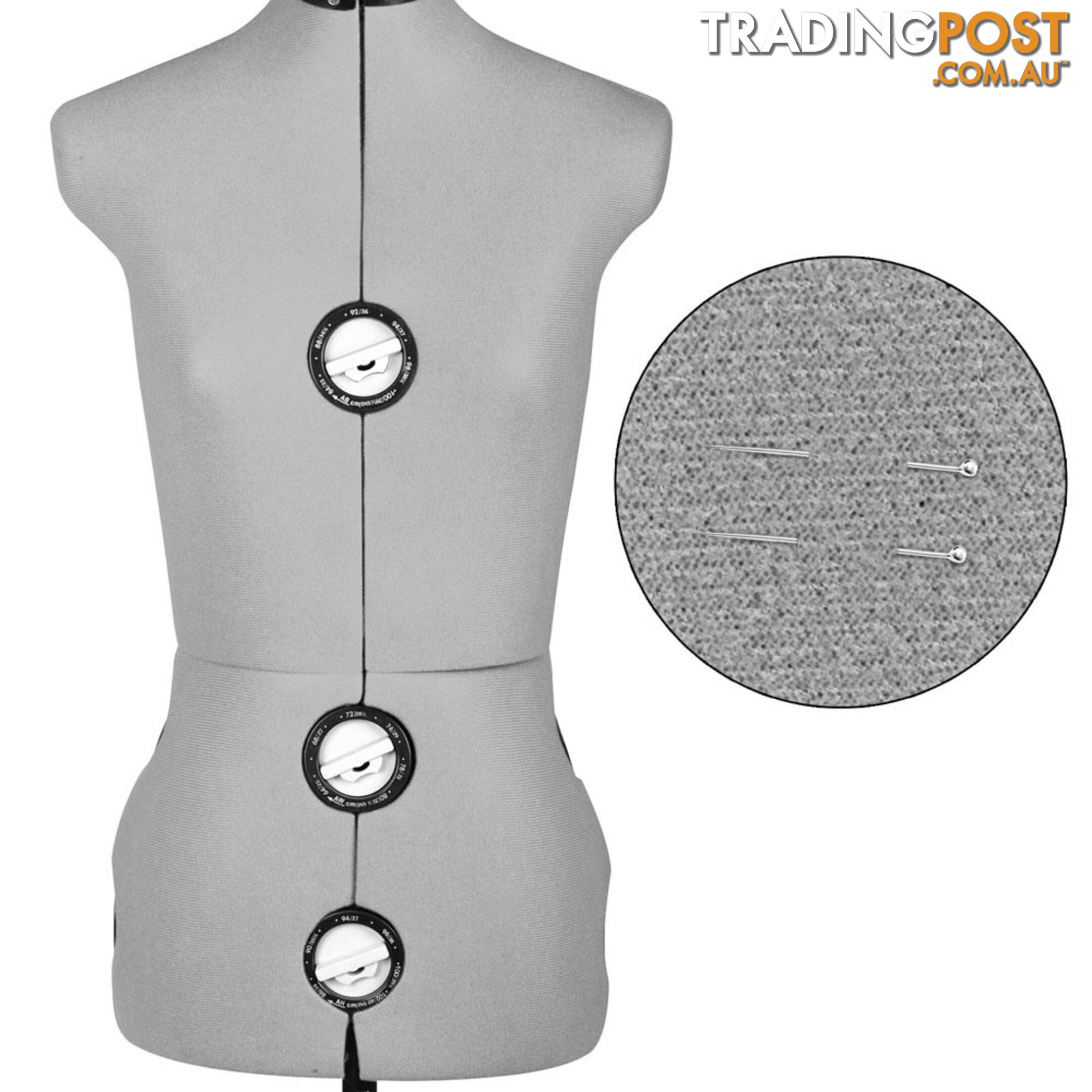 Adjustable Dressmaking Mannequin SZ8-14 - Grey