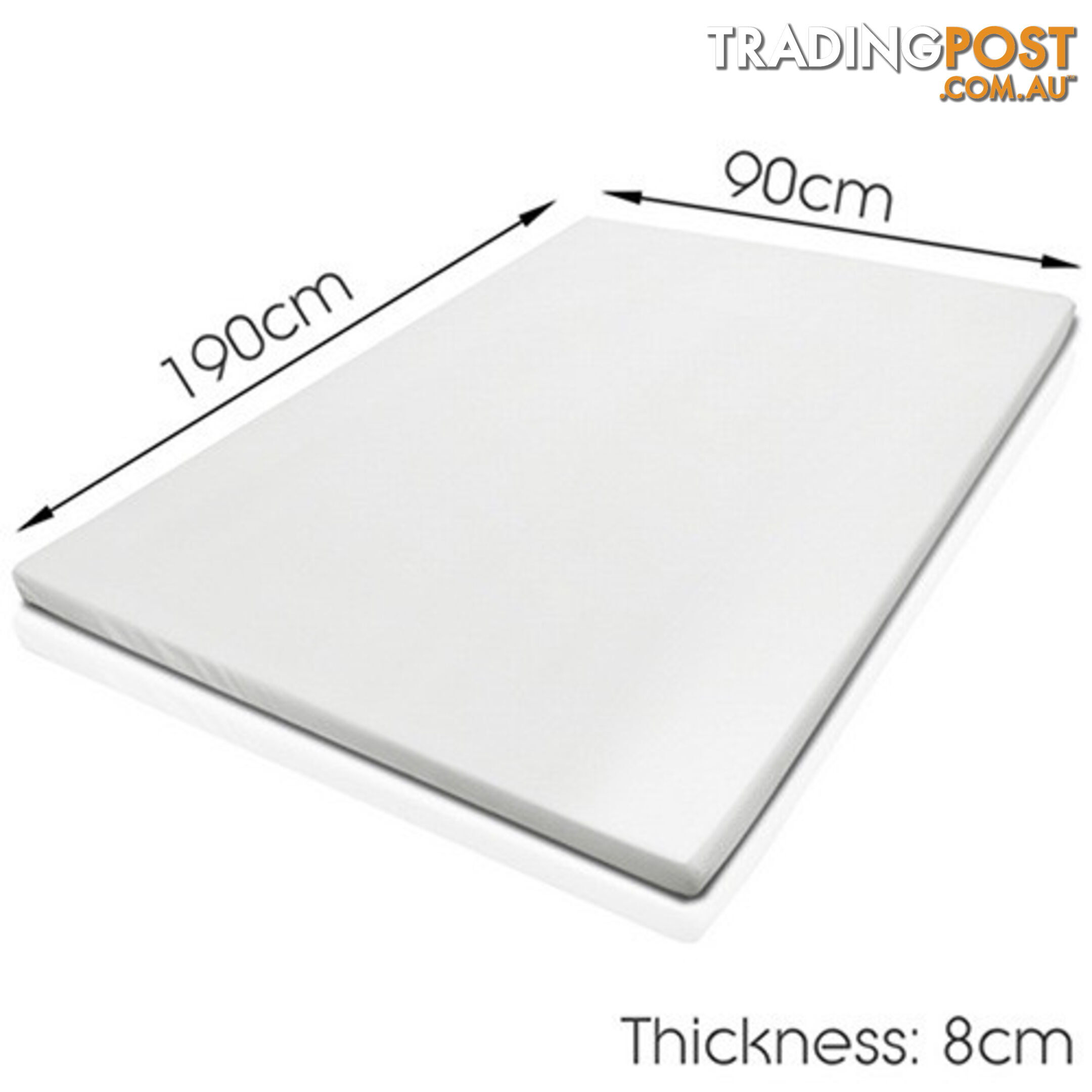 Visco Elastic Memory Foam Mattress Topper 8cm Thick Queen