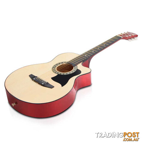 38 Inch Wooden Acoustic Guitar Natural - photo 3 of 10