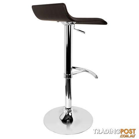 Set of 2 PVC Leather Kitchen Bar Stool White